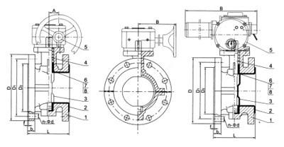 D(6,9)41F、D(6,9)41Fs、D341F、D341Fs法蘭襯氟塑料蝶閥