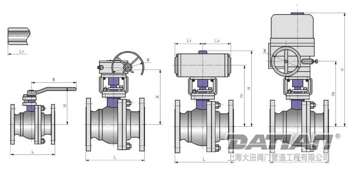 浮動式鑄鋼球閥結構圖